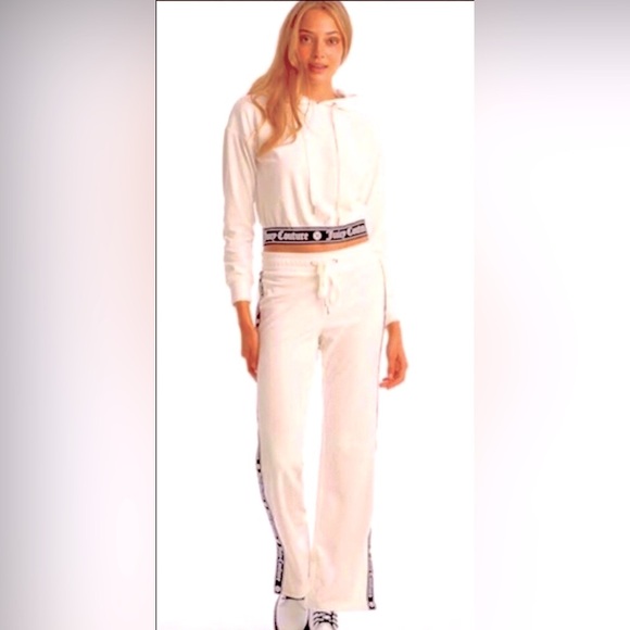 Juicy Couture Pants - New Juicy Couture Cream Soda Color Tracksuit Size Medium Crop Hoodie